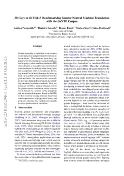 Hi Guys or Hi Folks? Benchmarking Gender-Neutral Machine Translation
  with the GeNTE Corpus