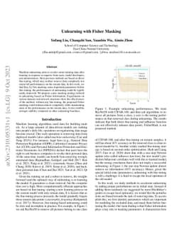 Unlearning with Fisher Masking