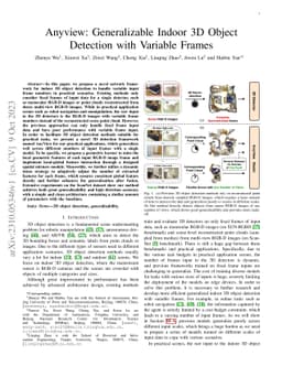 Anyview: Generalizable Indoor 3D Object Detection with Variable Frames