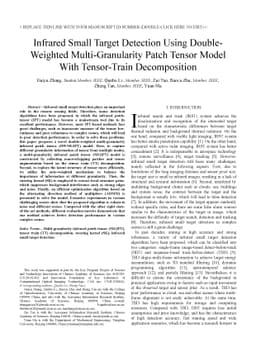 Infrared Small Target Detection Using Double-Weighted Multi-Granularity
  Patch Tensor Model With Tensor-Train Decomposition