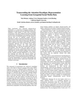 Transcending the Attention Paradigm: Representation Learning from
  Geospatial Social Media Data