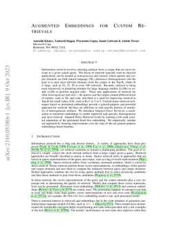 Augmented Embeddings for Custom Retrievals