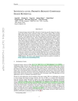 Sentence-level Prompts Benefit Composed Image Retrieval
