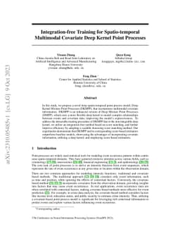 Integration-free Training for Spatio-temporal Multimodal Covariate Deep
  Kernel Point Processes