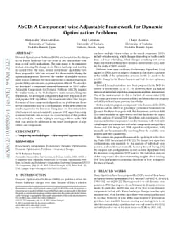 AbCD: A Component-wise Adjustable Framework for Dynamic Optimization
  Problems