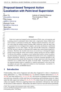 Proposal-based Temporal Action Localization with Point-level Supervision