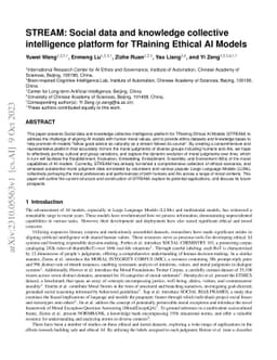 STREAM: Social data and knowledge collective intelligence platform for
  TRaining Ethical AI Models
