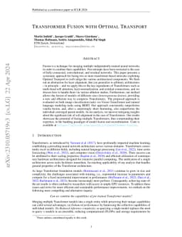 Transformer Fusion with Optimal Transport