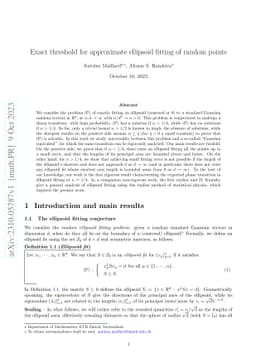 Exact threshold for approximate ellipsoid fitting of random points
