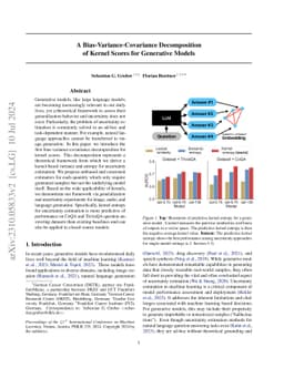 A Bias-Variance-Covariance Decomposition of Kernel Scores for Generative
  Models