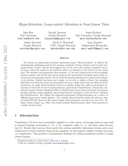 HyperAttention: Long-context Attention in Near-Linear Time