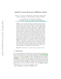 Implicit Concept Removal of Diffusion Models