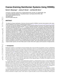 Coarse-Graining Hamiltonian Systems Using WSINDy