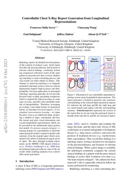 Controllable Chest X-Ray Report Generation from Longitudinal
  Representations