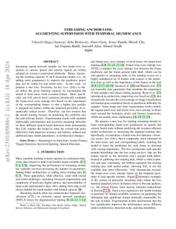 Streaming Anchor Loss: Augmenting Supervision with Temporal Significance