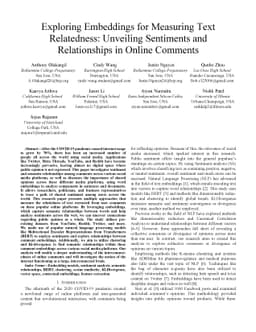 Exploring Embeddings for Measuring Text Relatedness: Unveiling
  Sentiments and Relationships in Online Comments