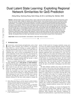 Dual Latent State Learning: Exploiting Regional Network Similarities for
  QoS Prediction
