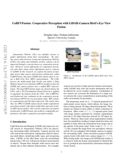 CoBEVFusion: Cooperative Perception with LiDAR-Camera Bird's-Eye View
  Fusion