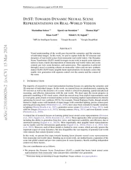 DyST: Towards Dynamic Neural Scene Representations on Real-World Videos