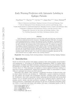 Early Warning Prediction with Automatic Labeling in Epilepsy Patients