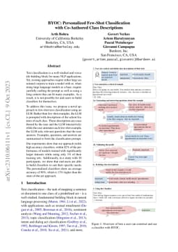 BYOC: Personalized Few-Shot Classification with Co-Authored Class
  Descriptions