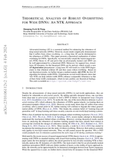 Theoretical Analysis of Robust Overfitting for Wide DNNs: An NTK
  Approach