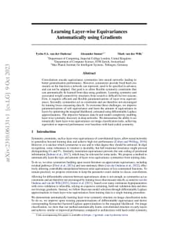 Learning Layer-wise Equivariances Automatically using Gradients