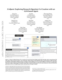 CoQuest: Exploring Research Question Co-Creation with an LLM-based Agent