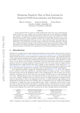 Mitigating Simplicity Bias in Deep Learning for Improved OOD
  Generalization and Robustness