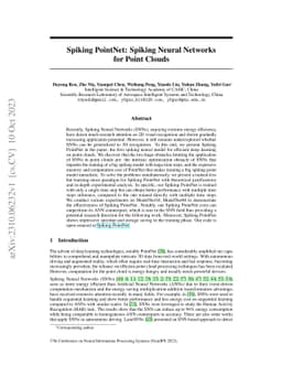 Spiking PointNet: Spiking Neural Networks for Point Clouds
