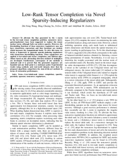 Low-Rank Tensor Completion via Novel Sparsity-Inducing Regularizers