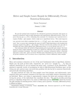 Better and Simpler Lower Bounds for Differentially Private Statistical
  Estimation