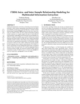 I2SRM: Intra- and Inter-Sample Relationship Modeling for Multimodal
  Information Extraction