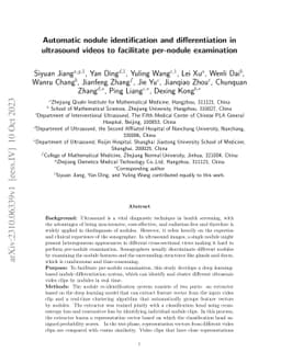 Automatic nodule identification and differentiation in ultrasound videos
  to facilitate per-nodule examination