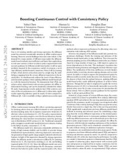 Boosting Continuous Control with Consistency Policy