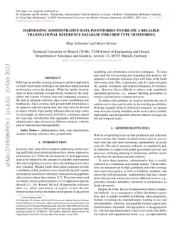 Harnessing Administrative Data Inventories to Create a Reliable
  Transnational Reference Database for Crop Type Monitoring