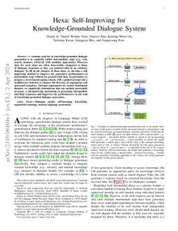 Hexa: Self-Improving for Knowledge-Grounded Dialogue System