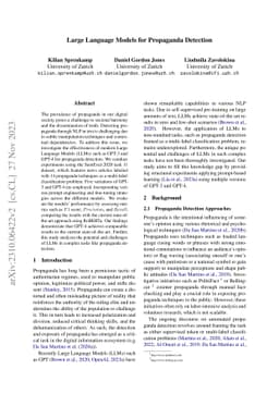 Large Language Models for Propaganda Detection