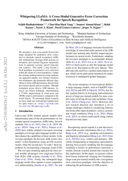 Whispering LLaMA: A Cross-Modal Generative Error Correction Framework
  for Speech Recognition