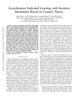Asynchronous Federated Learning with Incentive Mechanism Based on
  Contract Theory