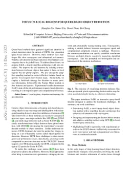 Focus on Local Regions for Query-based Object Detection