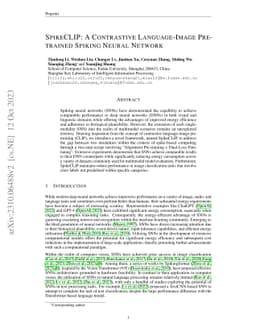 SpikeCLIP: A Contrastive Language-Image Pretrained Spiking Neural
  Network