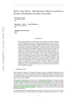 Watt For What: Rethinking Deep Learning's Energy-Performance
  Relationship