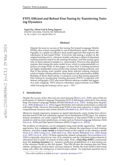FTFT: Efficient and Robust Fine-Tuning by Transferring Training Dynamics