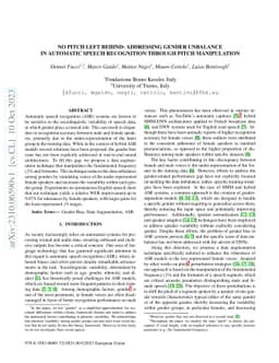 No Pitch Left Behind: Addressing Gender Unbalance in Automatic Speech
  Recognition through Pitch Manipulation
