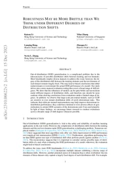 Robustness May be More Brittle than We Think under Different Degrees of
  Distribution Shifts