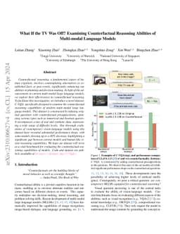What If the TV Was Off? Examining Counterfactual Reasoning Abilities of
  Multi-modal Language Models