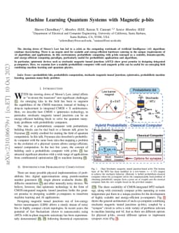 Machine Learning Quantum Systems with Magnetic p-bits