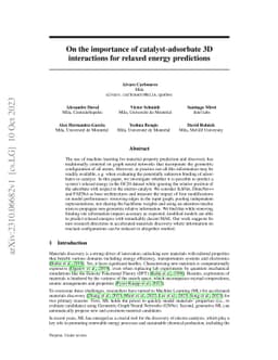 On the importance of catalyst-adsorbate 3D interactions for relaxed
  energy predictions