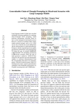 Generalizable Chain-of-Thought Prompting in Mixed-task Scenarios with
  Large Language Models